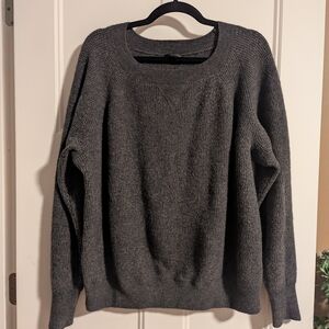 J. Crew Gray Crewneck Waffle Sweater.  Size Large.